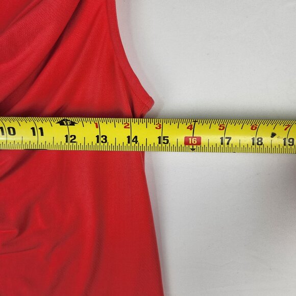 Kenneth Cole REACTION Salmon Sleeveless Cowl Blouse With Faux Gold Rings XS - Picture 6 of 7